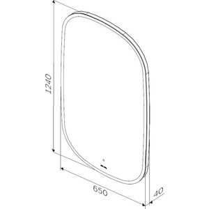 Зеркало Am.Pm Func 65х124 с подсветкой, сенсор (M8FMOX0651WGH)