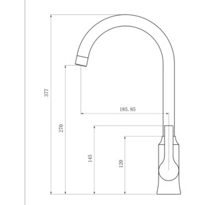 Смеситель для кухни Mixline ML22-032 хром (4610211000490)