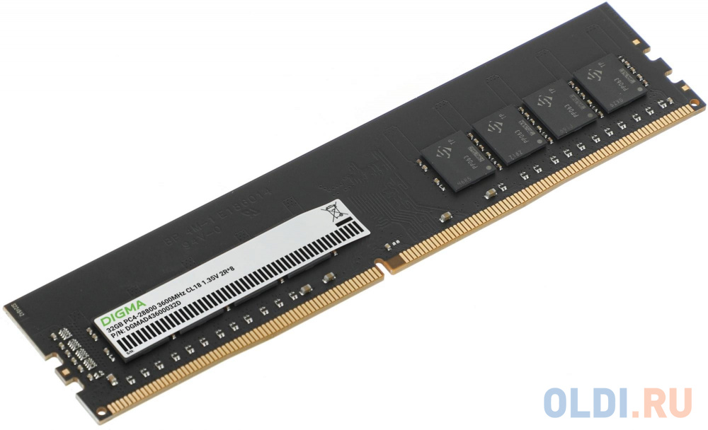 Память DDR4 32GB 3600MHz Digma DGMAD43600032D RTL PC4-28800 CL18 DIMM 288-pin 1.35В dual rank Ret