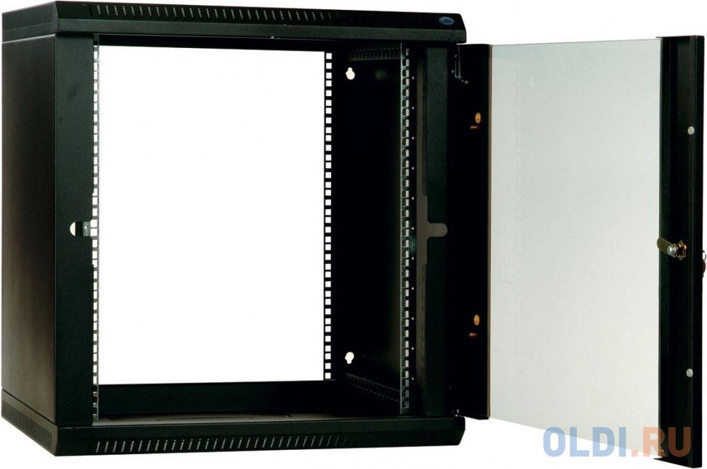 ЦМО Шкаф телекоммуникационный настенный разборный 18U (600 х 350) дверь стекло, цвет черный (ШРН-Э-18.350-9005)
