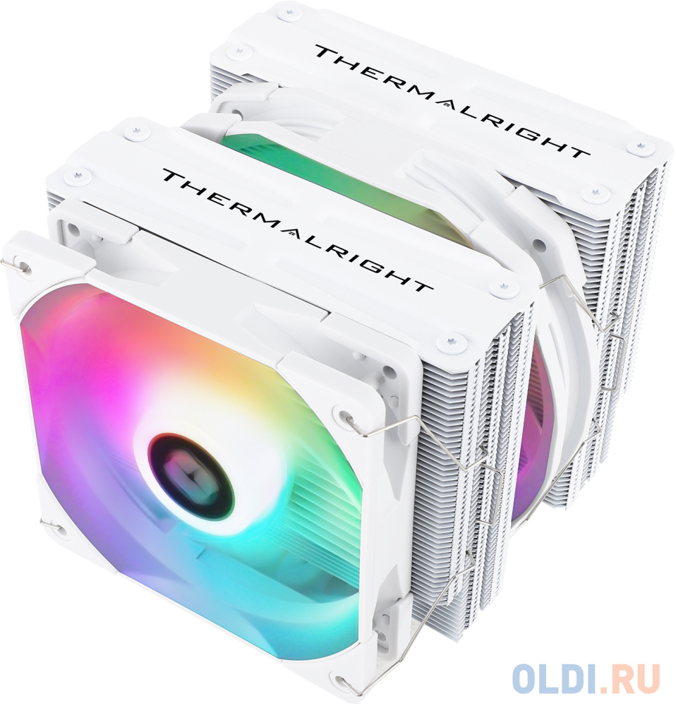 Кулер для процессора Thermalright Frost Spirit 140 White ARGB, высота 158 мм, 1500 об/мин, 26 дБА, PWM, белый, ARGB подсветка в Москвe