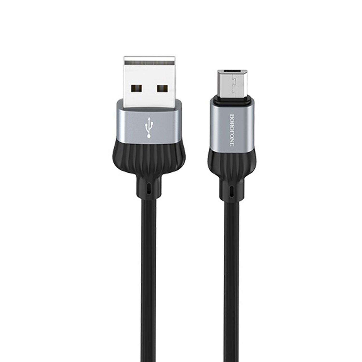 Кабель USB 2.0(Am)-Micro USB 2.0(Bm), 3A, 1м, серый Borofone Dignity BX28