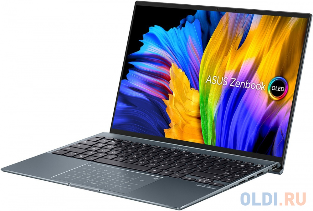 Ноутбук/ ASUS UX5401ZA-KN205X Touch 14"(2880x1800 OLED 16:10)/Touch/Intel Core i7 12700H(2.3Ghz)/16384Mb/512PCISSDGb/noDVD/Int:Intel Iris Xe Grap