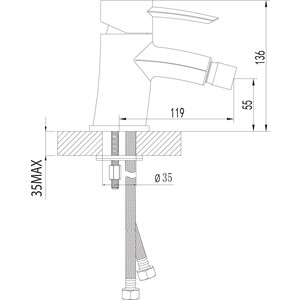 Смеситель для биде Lemark Atlantiss (LM3208C)