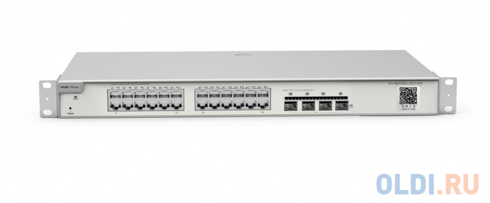 Reyee 24-Port 10G L2+ Managed Switch, 24 Gigabit RJ45 Ports, 4 *10G SFP+ Slots,19-inch Rack-mountable Steel Case, Static Routing