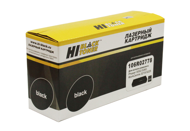 Картридж лазерный Hi-Black HB-106R02778 (106R02778), черный, 3000 страниц, совместимый для Xerox Phaser 3052/3260/WC 3215/3225 новая прошивка