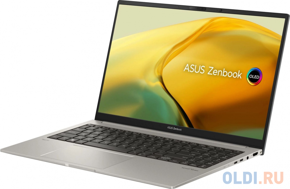 Ноутбук Asus Zenbook 15 OLED UM3504DA-MA475 Ryzen 7 7735U 32Gb SSD1Tb AMD Radeon 15.6" OLED 2.8K (2880x1620) noOS grey WiFi BT Cam Bag (90NB1163-