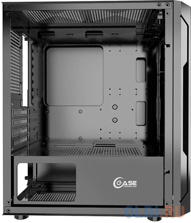 Корпус microATX Powercase CMIMZB-L3 Без БП чёрный в Москвe