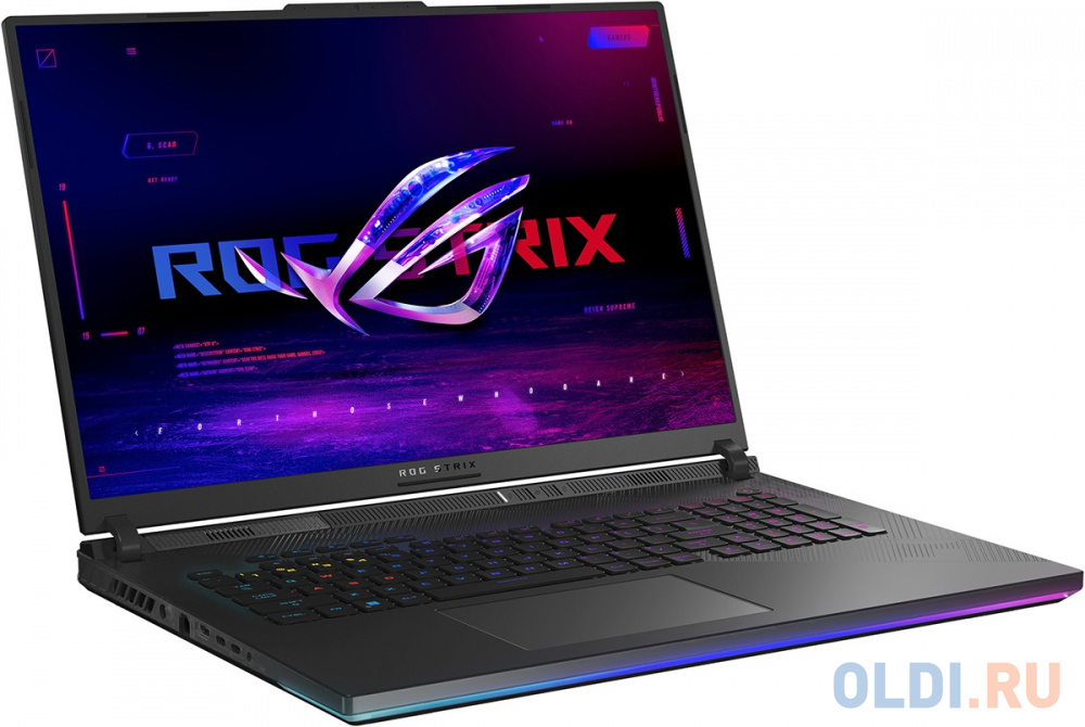 Ноутбук Asus ROG Strix Scar 18 G834JZR-N6072 Core i9 14900HX 32Gb SSD1Tb NVIDIA GeForce RTX4080 12Gb 18" IPS WQXGA (2560x1600) noOS black WiFi BT