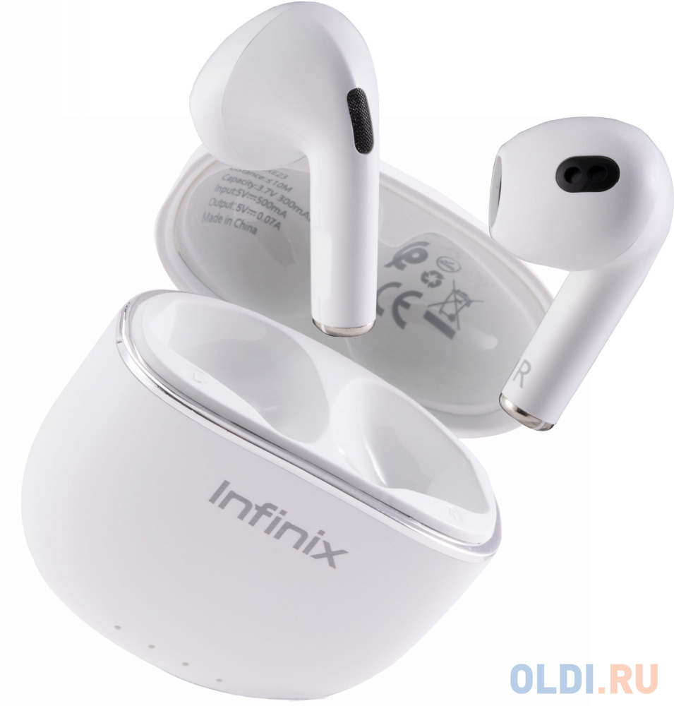 Гарнитура вкладыши Infinix XBuds XE23 белый беспроводные bluetooth в ушной раковине (10311755) в Москвe