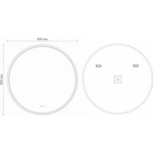 Зеркало Grossman Cosmo 80х80 сенсорный выключатель, подогрев (198080)