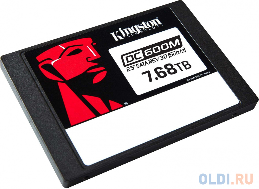 Твердотельный накопитель/ Kingston SSD DC600M, 7680GB, 2.5" 7mm, SATA3, 3D TLC, R/W 560/530MB/s, IOPs 94 000/34 000, TBW 14016, DWPD 1 (5 лет)