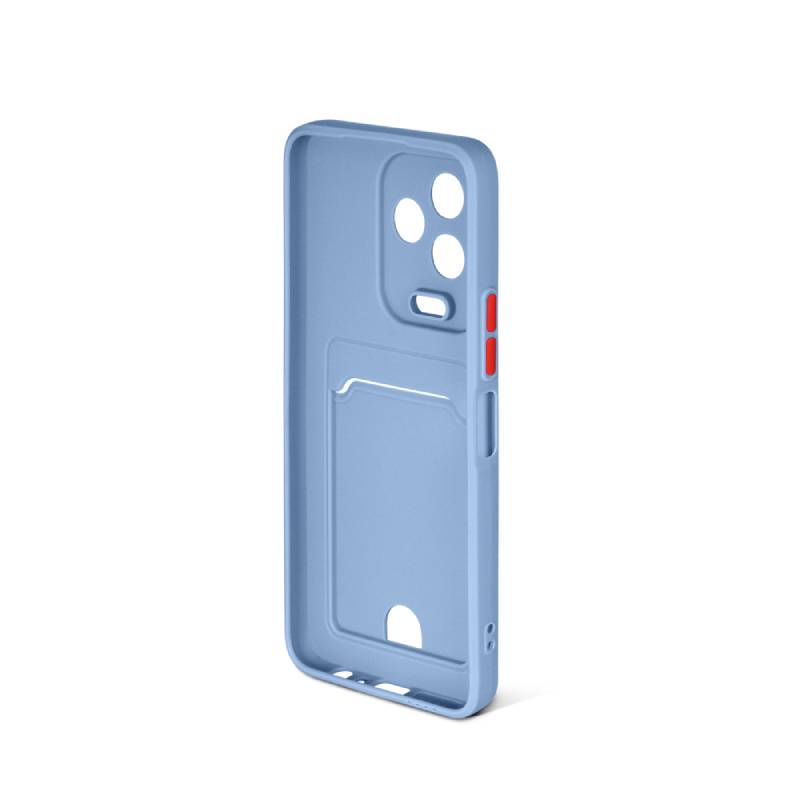 Чехол DF для Infinix Note 12 Pro 4G / 12 2023 Silicone Gray-Blue inCardcase-01 в Москвe