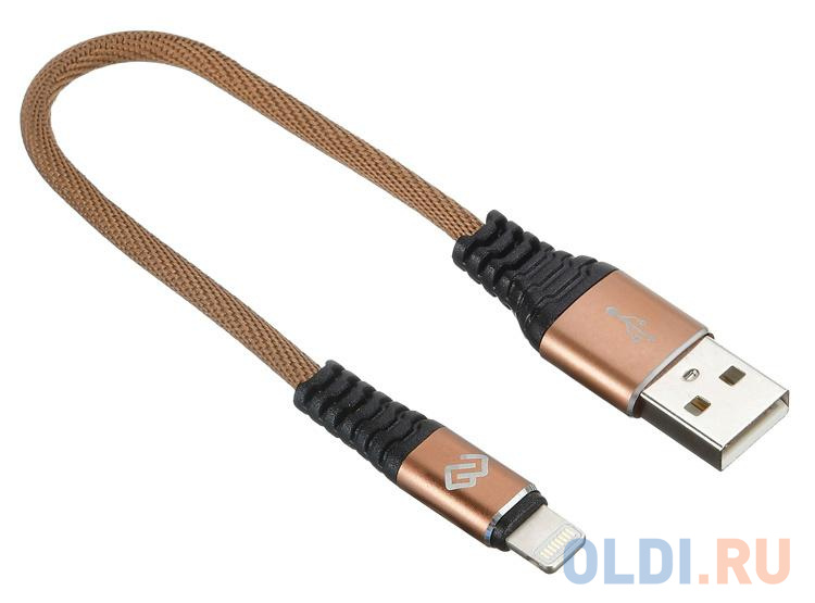 Кабель Digma LIGHT-0.15M-BR USB (m)-Lightning (m) 0.15м коричневый