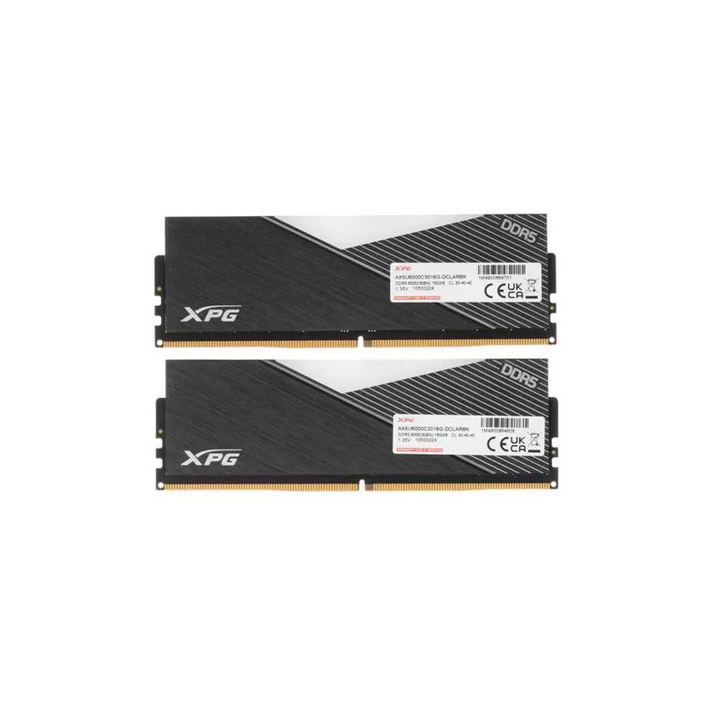 Модуль памяти A-Data XPG Lancer RGB DDR5 DIMM 6000MHz PC-48000 CL30 - 32Gb KIT (2x16Gb) Black AX5U6000C3016G-DCLARBK