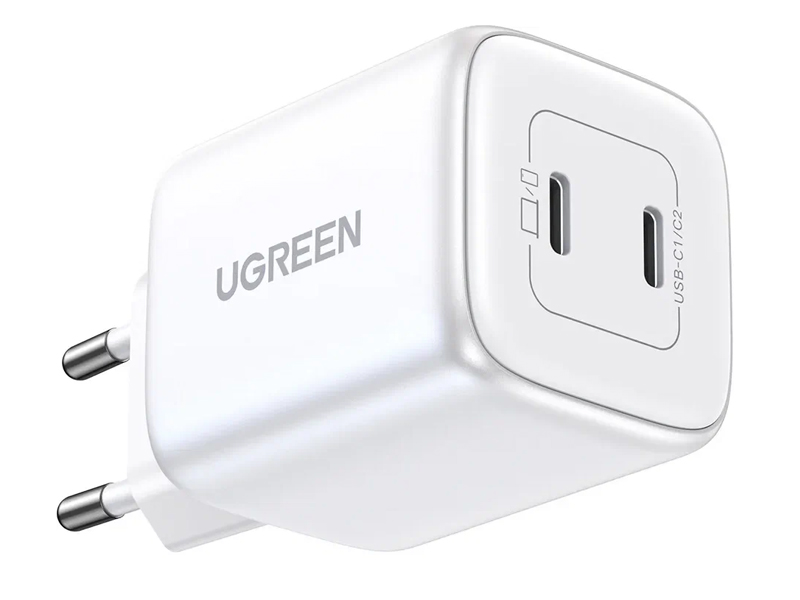 Зарядное устройство Ugreen CD294 Nexode Mini USB-C+USB-C 45W PD White 15327