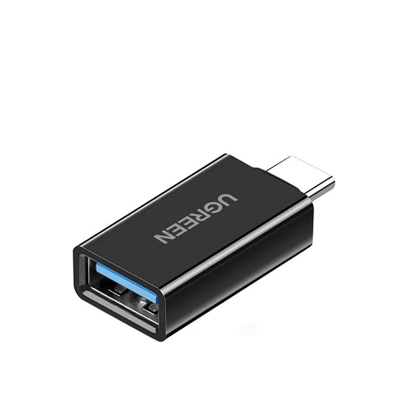 Переходник (адаптер) USB 3.0(Af)-USB Type-C(m), 3A, черный UGREEN US173 (20808)