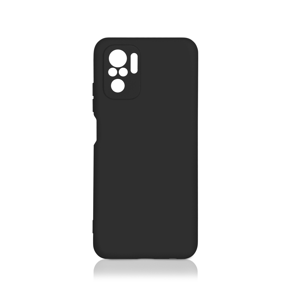 Чехол-накладка DF для смартфона Xiaomi Redmi Note 10, силикон, микрофибра, черный (DF xiOriginal-19)