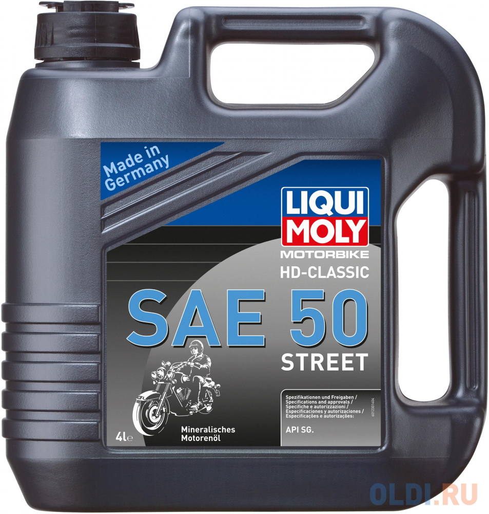 Минеральное моторное масло LiquiMoly Motorbike HD-Classic Street 50 4 л 1230 в Москвe