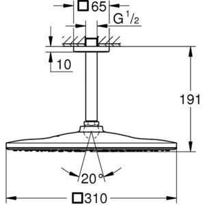 Верхний душ Grohe Rainshower Mono теплый закат, матовый (26566DL0)