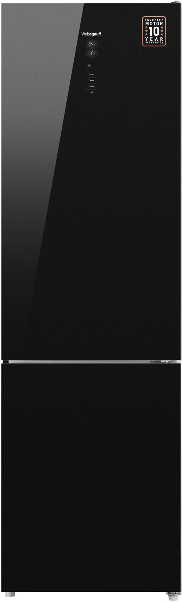 Холодильник двухкамерный Weissgauff WRK 2000 D Full NoFrost Inverter Black Glass