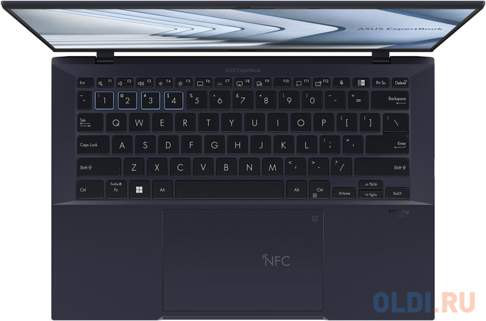 Ноутбук Asus ExpertBook B9 B9403CVA-KM0497 Core i5 1335U 16Gb SSD1Tb Intel Iris Xe graphics 14" OLED WQXGA+ (2880x1800) noOS black WiFi BT Cam Ba
