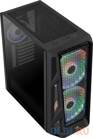 Корпус ATX Aerocool AirHawk Duo-G-BK-v1 Без БП чёрный ACCM-PB19033.11 в Москвe