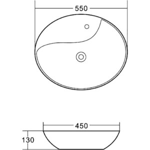 Раковина накладная BelBagno 55х45 (BB1370) в Москвe