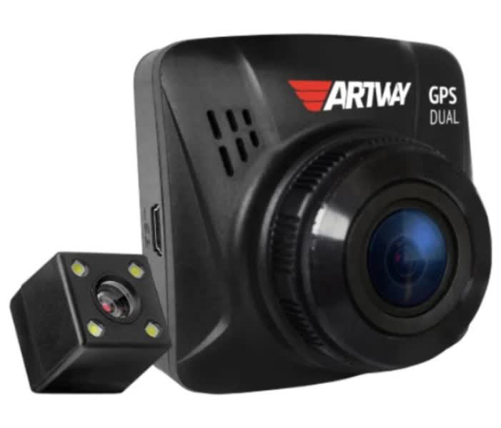 Видеорегистратор Artway AV-398 GPS Dual Compact черный