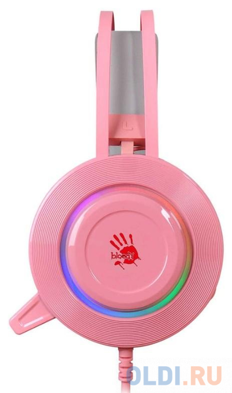 Наушники с микрофоном A4 Bloody G521 розовый 2.3м мониторные USB оголовье (G521 ( PINK ))