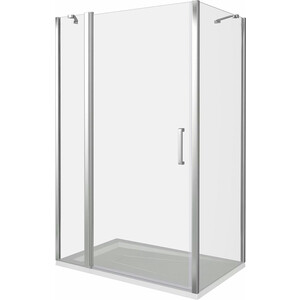 Душевой уголок Good Door Pandora WTW+SP 110x80 с поддоном, прозрачный, хром