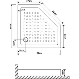 Душевой поддон Grossman Classic 90x90 (GR-80900920)