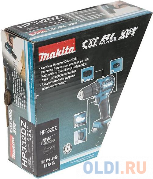 Дрель аккумуляторная MAKITA HP332DZ  уд б/щет 10.8В LI-ION 10мм 0-450/1500об/м 35/21Нм БЕЗ АКК.и ЗУ