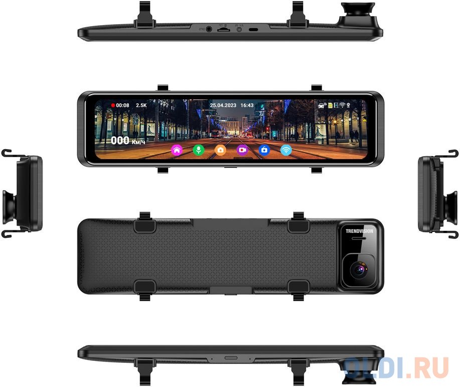 Видеорегистратор TrendVision MR-1100 черный 2Mpix 2160x3840 2160p 150гр. GPS SA 223