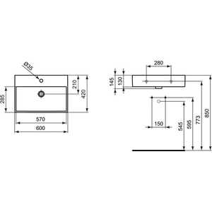 Раковина Ideal Standard Strada 60х42 (K077801)