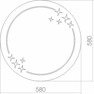 Зеркало Mixline Звезда 58х58 круглое (4620001982073) в Москвe