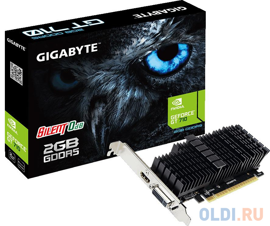 Видеокарта GigaByte GeForce GT 710 GV-N710D5SL-2GL 2048Mb