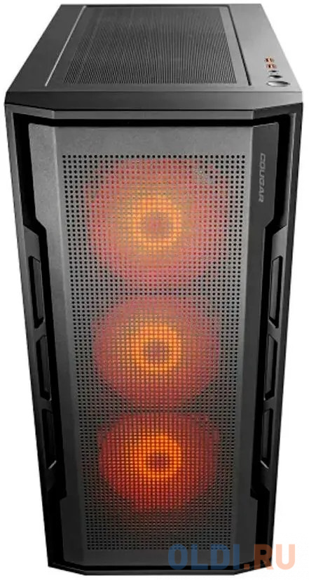 Cougar Uniface X RGB Black, 3x140mm ARGB +1x120mm ARGB Fan, ARGB Fan Hub, без БП, черный, E-ATX в Москвe