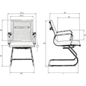 Офисное кресло для посетителей Dobrin CODY MESH LMR-102N_Mesh черный в Москвe