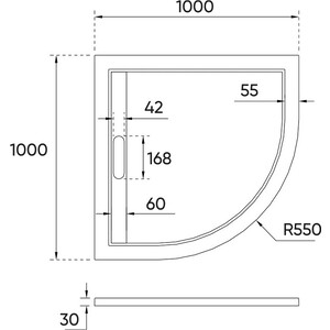 Душевой поддон Veconi Tezeo stone 100х100 универсальный, на каркасе, без сифона (TZ05-100PL-01-19C3) в Москвe