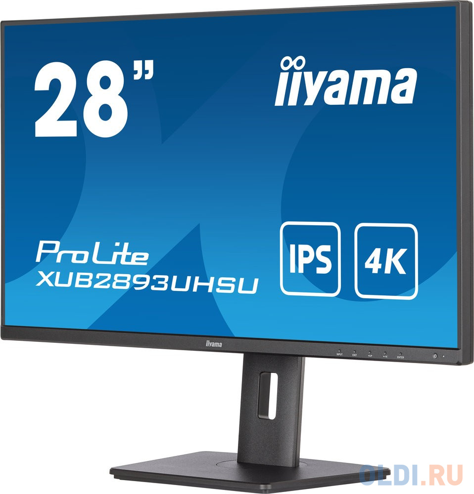 Монитор Iiyama 28" ProLite XUB2893UHSU-B5 черный IPS LED 3ms 16:9 HDMI M/M глянцевая HAS Piv 1000:1 300cd 178гр/178гр 3840x2160 60Hz DP 4K USB 4.