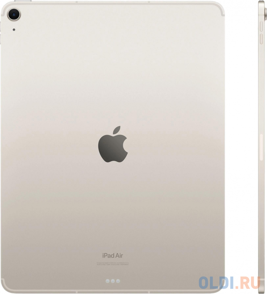 Планшет Apple iPad Air 2024 A2899 2.99 8C RAM8Gb ROM256Gb 13" IPS 2732x2048 LTE eSIM iOS сияющая звезда 12Mpix 12Mpix BT GPS WiFi Touch 9hr