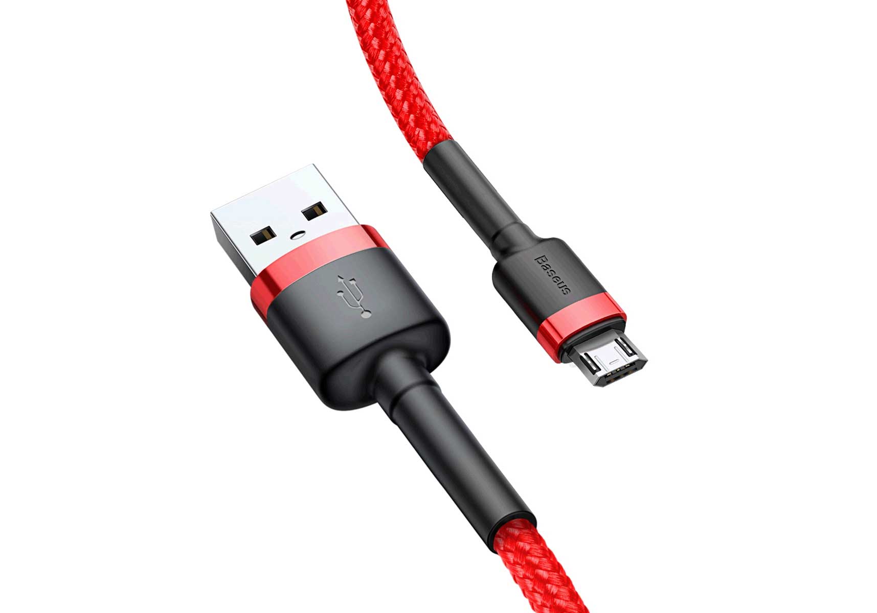 Кабель Baseus Cafule Cable USB - MicroUSB 2.4A 1m Red-Black-Red CAMKLF-B09