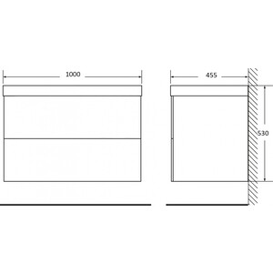 Тумба с раковиной BelBagno Albano 100 Rovere Vintage Bianco (ALBANO-1000-2C-SO-RVB, BB1000/455-LV-MR-ALR)