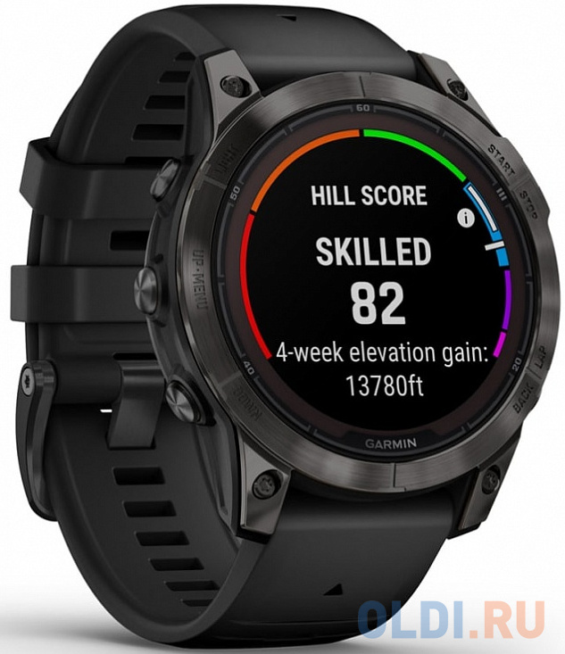 Смарт-часы Garmin Fenix 7 Pro Sapphire Solar титановый угольно-серый DLC, черный ремешок 47мм