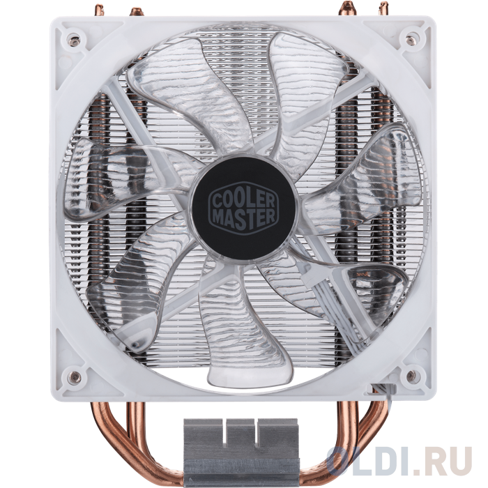 Cooler Master CPU Cooler Hyper 212 LED White Edition, 600 - 1600 RPM, 150W, White LED fan, Full Socket Support в Москвe