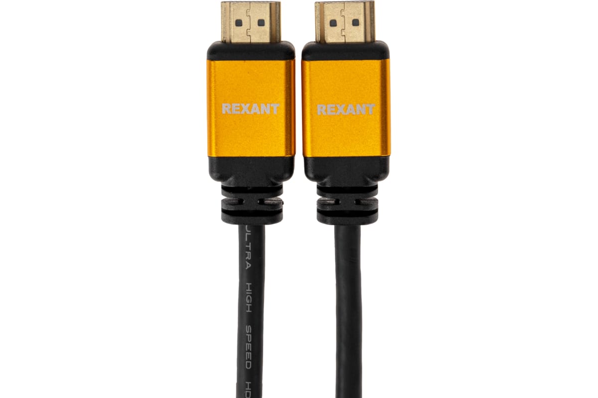 Кабель HDMI(19M)-HDMI(19M) v2.1 4K/8K, плоский, 3 м, черный REXANT (17-6005)