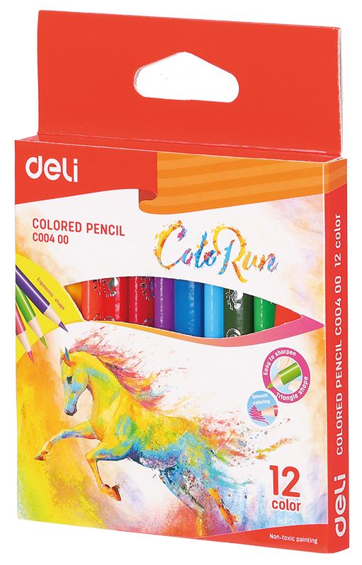 Карандаши цветные Deli ColoRun 12 цветов EC00400 (48 шт. в уп-ке) в Москвe