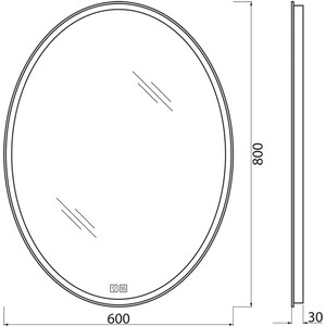 Зеркало BelBagno Spc-Vst 60х80 с подсветкой, сенсор, подогрев (SPC-VST-600-800-LED-TCH-WARM)