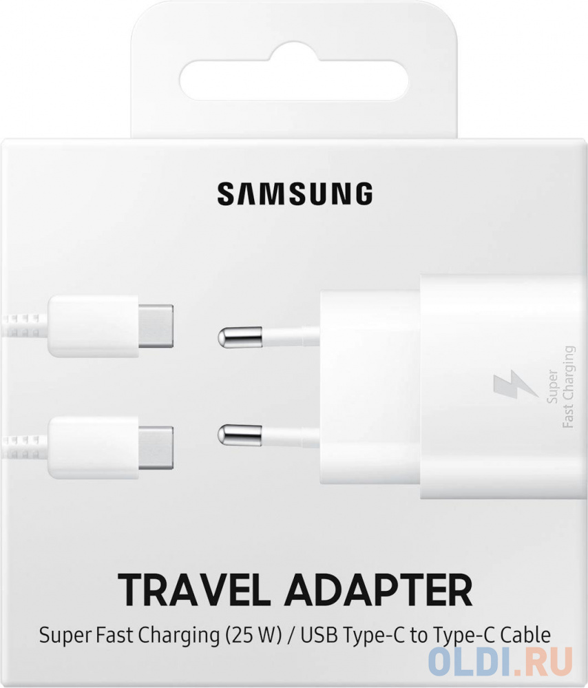 Сетевое зарядное устройство Samsung Adapter 25W Type C с кабелем White (EP-TA800XWEGWW)